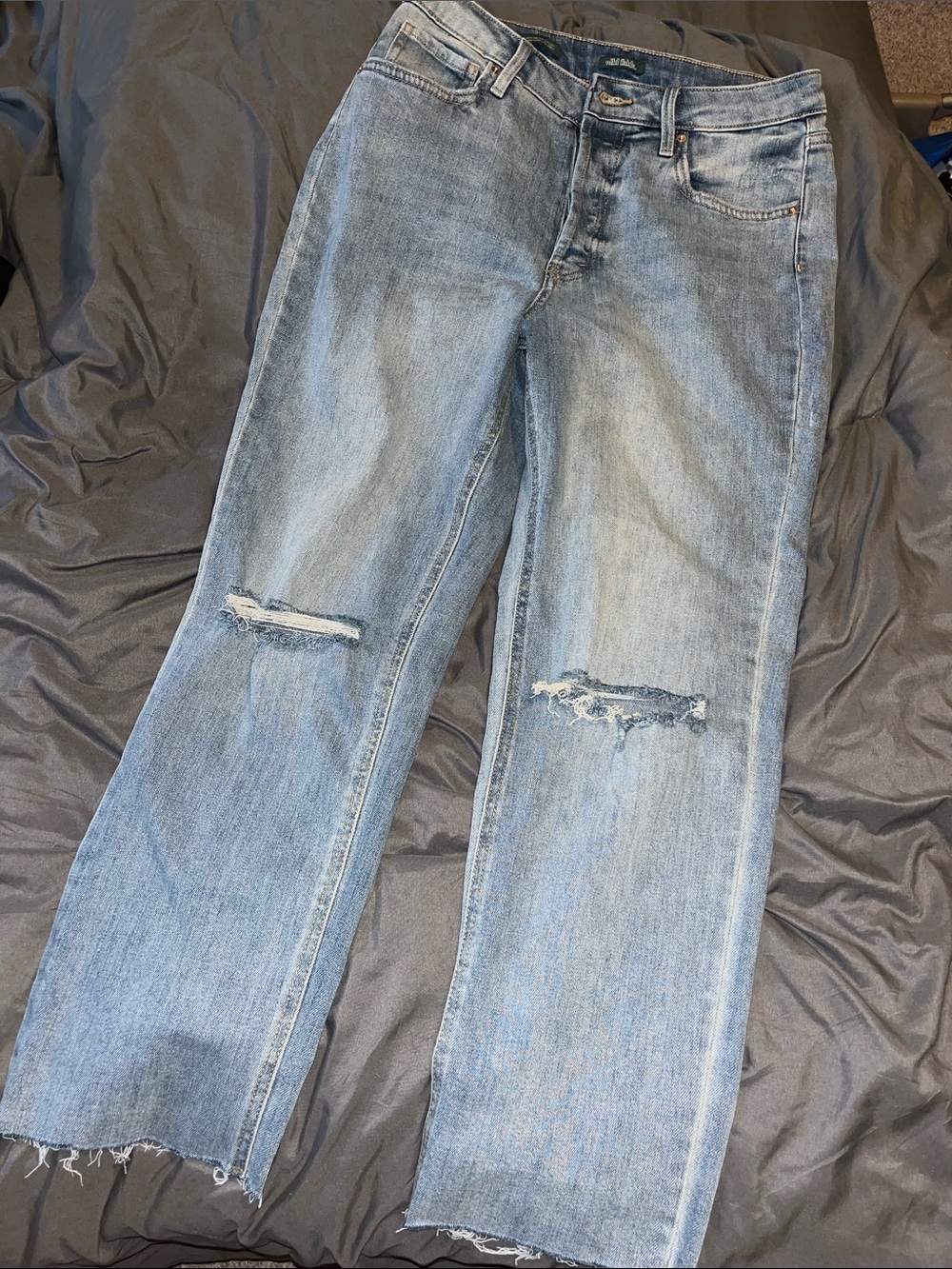 wild fable Light Blue Denim Jeans with Gold Stitching